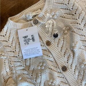 Quincy Mae Cream Knit Onesie 12-18 Months